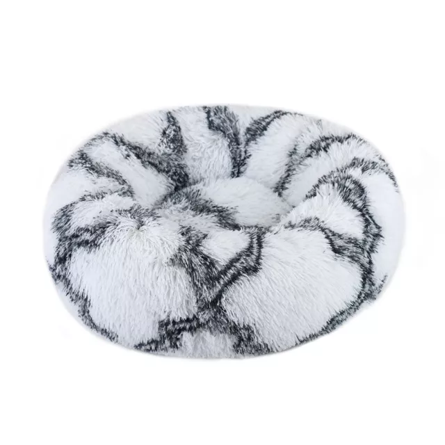 Plush Pet Bed Calming Donut Dog Bed Cat Bed Round Cuddler Nest Cushion Beds Mat