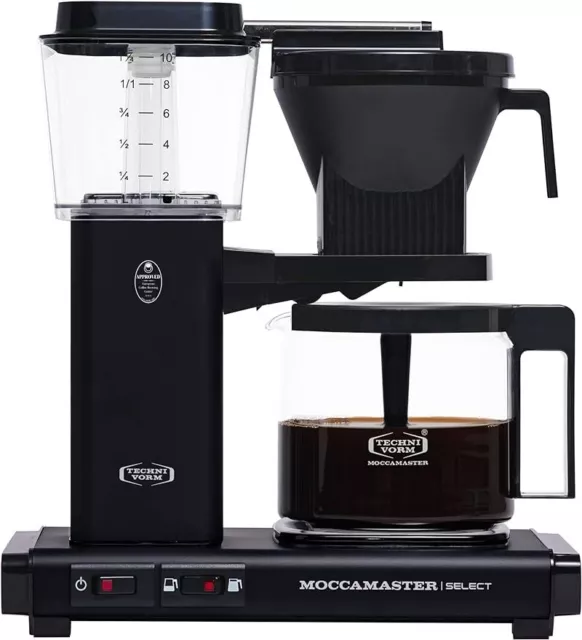 Moccamaster KBG Select, Kaffeemaschine, Filtermaschine Kaffee,Matt Black,1.25L