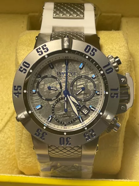 Brand New Invicta Subaqua 111 METEORITE Dial with blue accents and white band