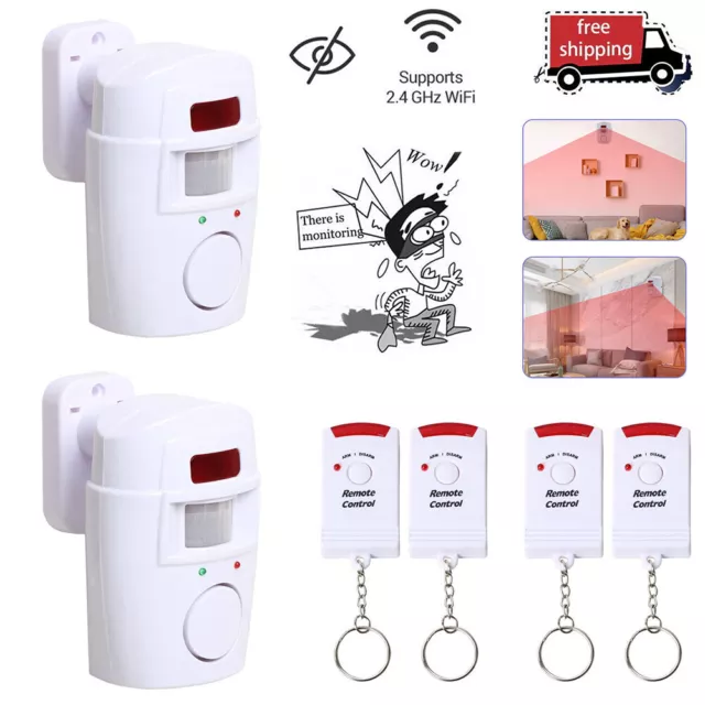 3Pack Wireless Security Home PIR Alert System Motion Sensor Alarm Garage Shed AU 2