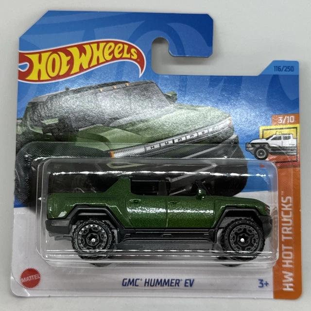Hot Wheels 2023 GMC Hummer EV Verde, Serie HW HOT TRUCKS 3/10, Scala 1:64, Nuovo