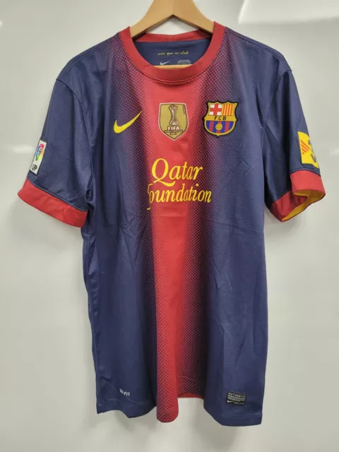 FC Barcelona Spain football home shirt 2012 2013 adult men's M medium Nike-Messi