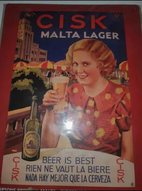 insegna pubblicitaria vintage in metallo.