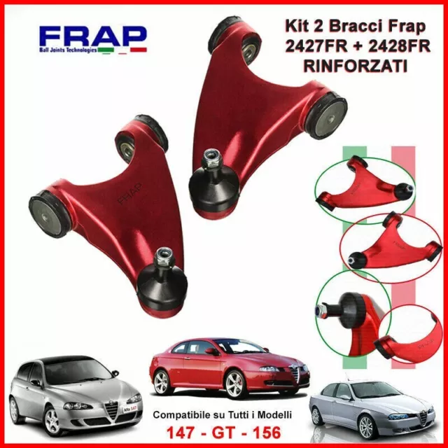 Kit Bracci Sospensione Anteriori Alfa Romeo 147 / 156 / Gt 8 Pezzi Rinforzati Fr 2