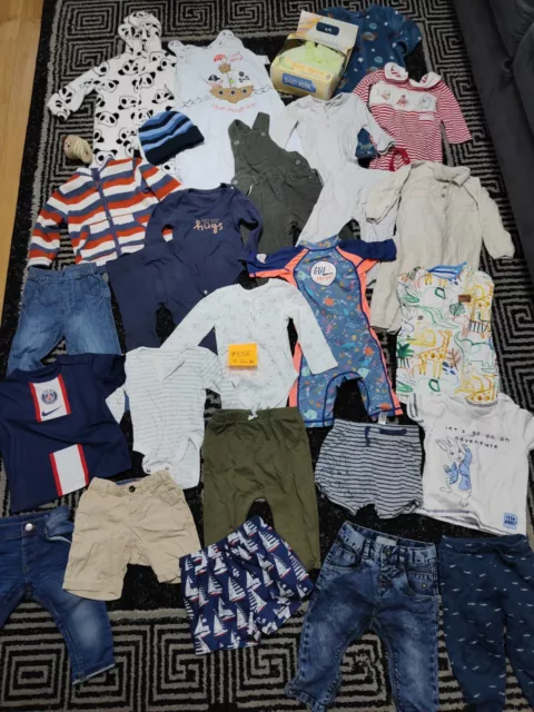 #018💙Huge Bundle Of Baby Boy Clothes 9-12months NEXT GEORGE PETER RABBIT NIKE