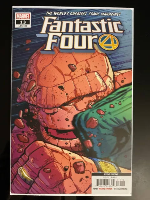 FANTASTIC FOUR v6 #13 2nd Print Marvel Comics 2019 Hulk Vs Thing NM