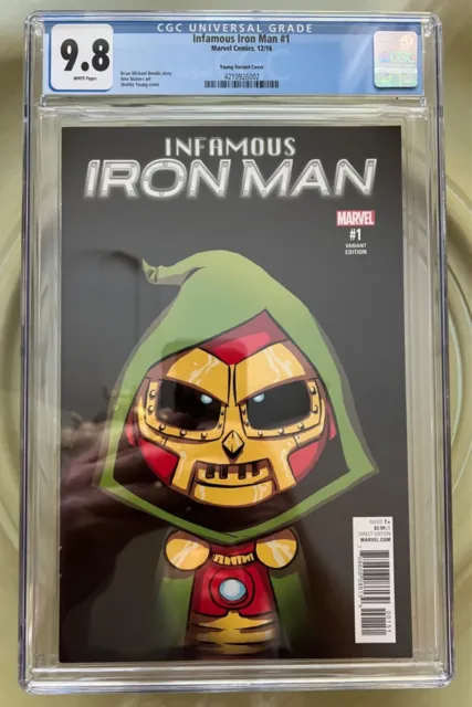 INFAMOUS IRON MAN #1 CGC 9.8 (Marvel 2016) Dr DOOM IRON MAN! Skottie Young cover