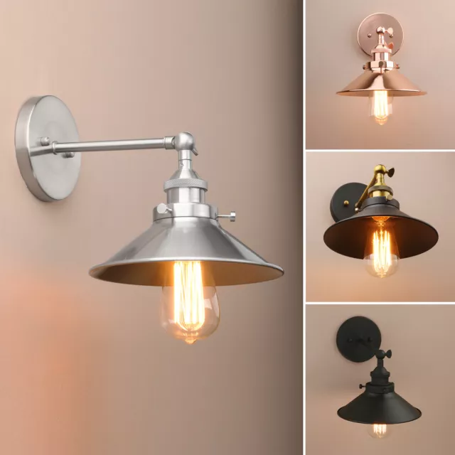 Pathson Retro Industrial Iron Sconce Wall Light Edison Up Down Copper Wall Lamp