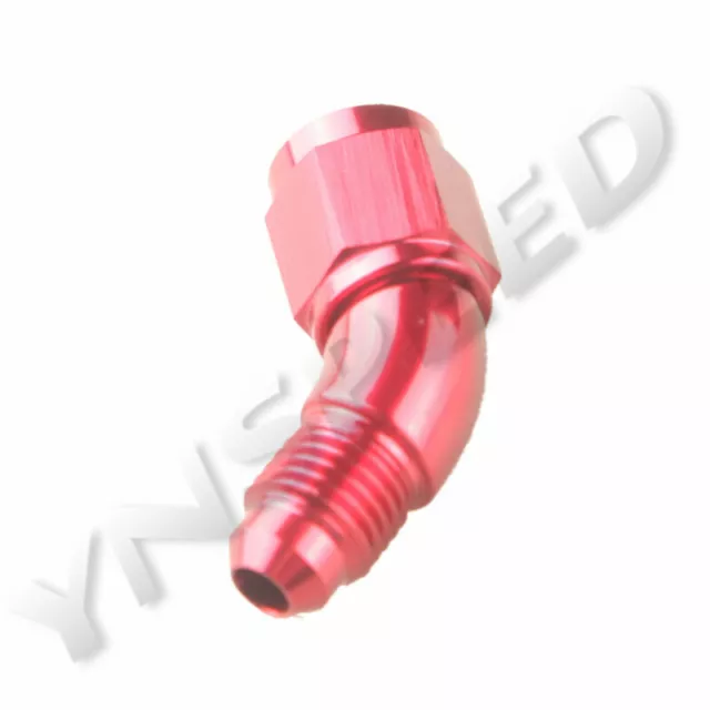 AN-4 4AN Female To AN4 -4AN Male 45 Degree Full Flow Fuel Fitting Adapter Red