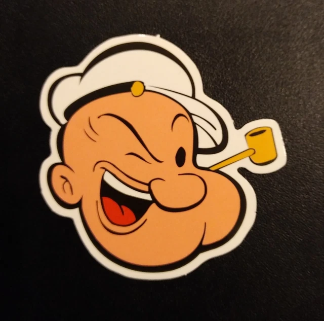 Vintage Cartoon Characters Popeye the Sailor Man Bumper Sticker Decal