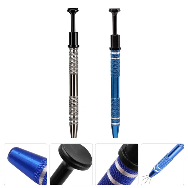 2 PIEZAS IC Pickup Herramienta Aluminio 4 Garras Hilo Picker Chip Picker El