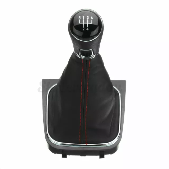 5 Speed Gear Stick Shift Knob Gaiter Boot Cover Frame Fit For VW Golf MK5 MK6