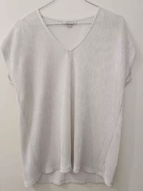T-SHIRT / TOP maniche corte - colore BIANCO / ARGENTO - Taglia M