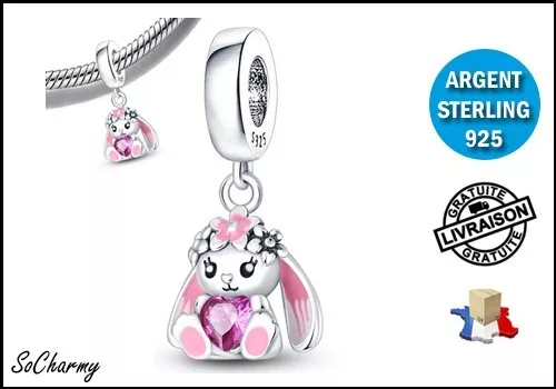 Charm Lapin pour bracelet PANDORA - Argent Sterling 925