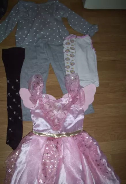 Girl's winter bundle clothing.Age 3-4 years.Fairy Dress,tights,outfit+Free Post.