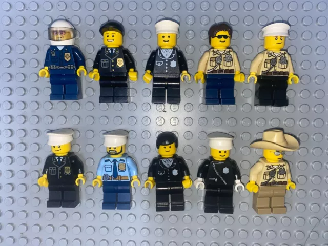 10 Lego Figuren Und Manschen Lego City Policeman Polizei Police Station