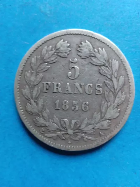 pièce 5 francs argent louis philippe 1836 A Paris