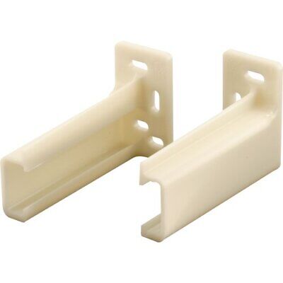 Drawer White Nylon Plastic Track Back Plate Support Alignment BracketsÂ 1-Pair