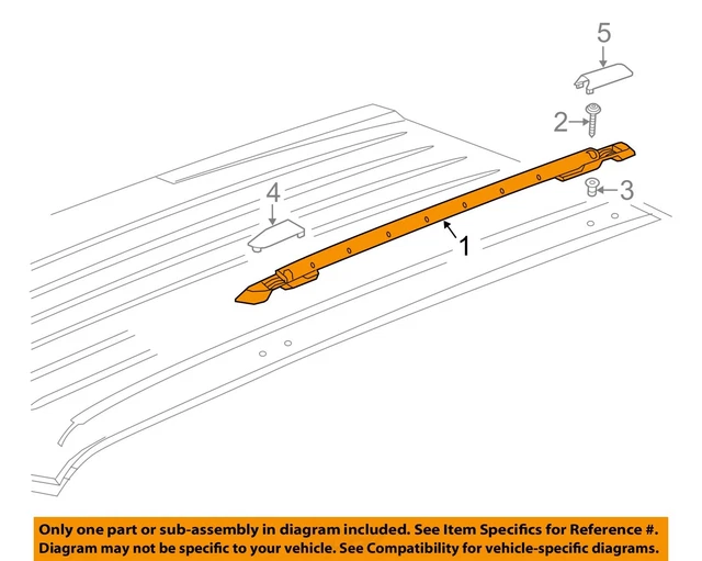 JEEP CHRYSLER OEM Patriot Roof Rack Luggage CarrierSide Rail Right