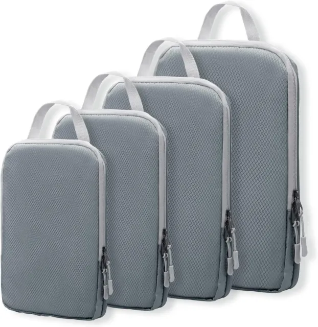 Compression Packing Cubes for Carry on Suitcases, 4Pcs a Set Compression Packing