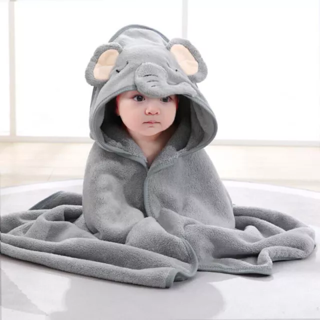 Toddler Baby Hooded Cartoon Towels Newborn Kids Bathrobe Soft Bath/Beach Towel