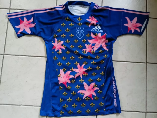 MAILLOT RUGBY ADIDAS SF STADE FRANçAIS TAILLE M/D5 TBE MAILLOT RUGBY ADIDAS SF STADE FRANçAIS TAILLE M/D5 TBE