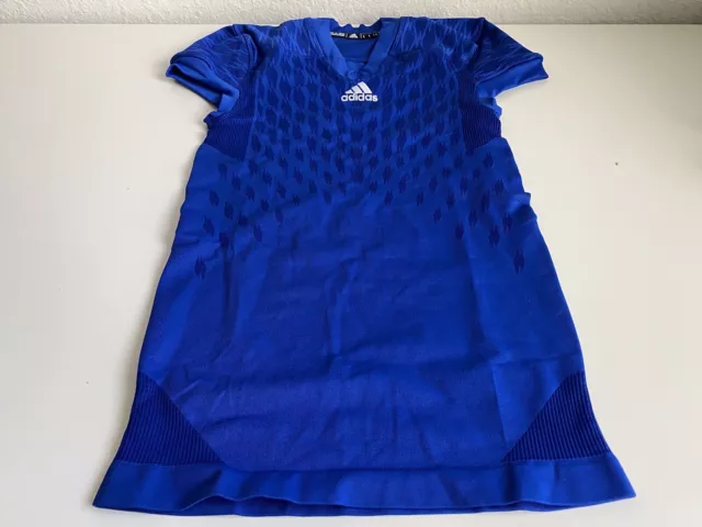 Adidas Techfit Primeknit Football Jersey Men’s Size L Blue Compression Fit