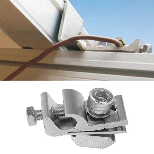 solar grounding pin, replacing solar grounding clip.... 10 PCS SOLAR Panel Solar Mounting System Ground Grounding Lug PV ...