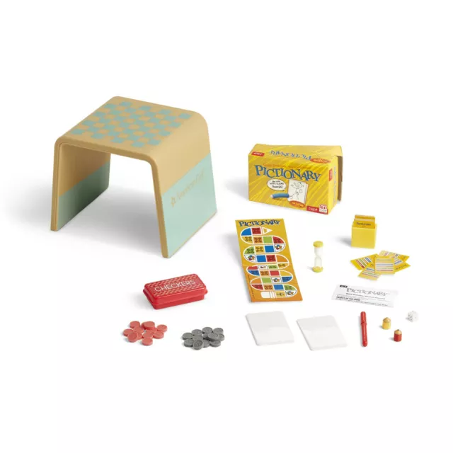 American Girl Game Night Set For 18" Doll Table Checker Board Pictionary Soldout 3