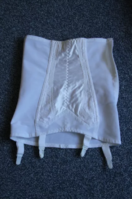 cintura bianca/corselette 4 bretelle con cerniera laterale piccola 