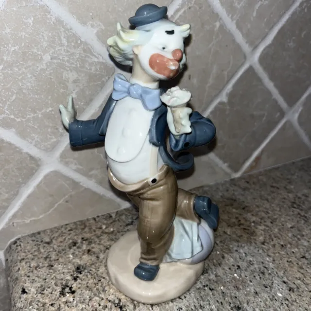 Lladro Nao RARE figurine Clown Ice Cream Cone 9” tall
