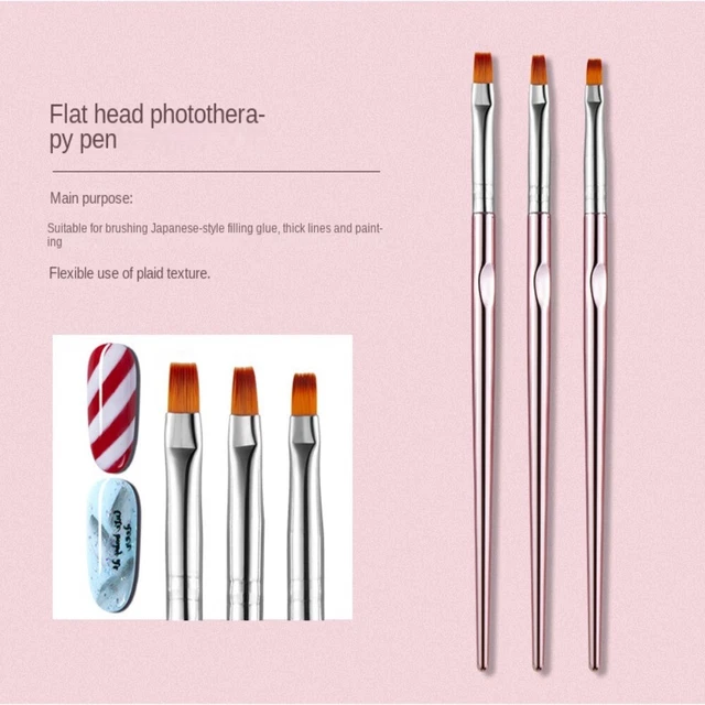 Herramienta de manicura línea gel UV uñas arte cepillo de marca cepillo de manicura cepillo