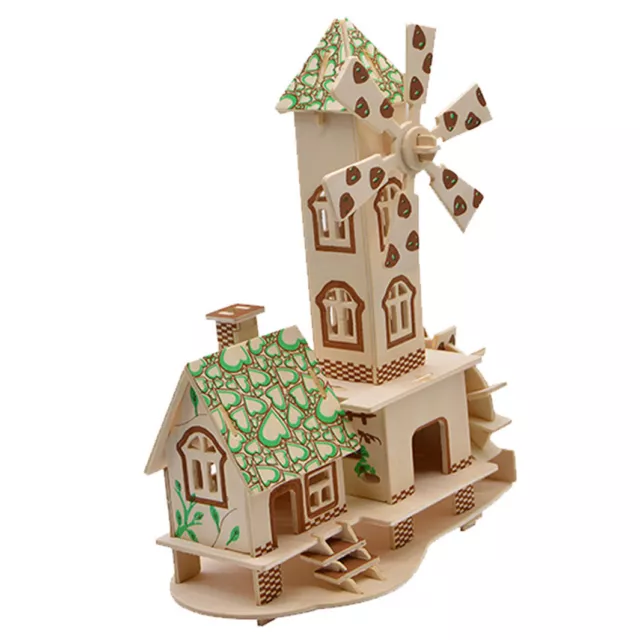 3D Wooden Puzzle Mini Forest House Educational DIY Toys for Children