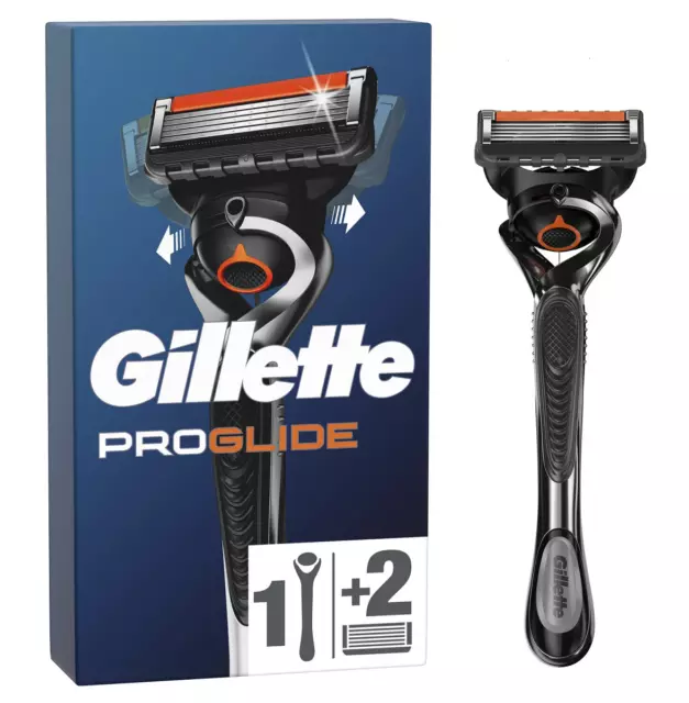 Starter Pack Rasoir Gillette PROGLIDE + 2 Recharges de Lames Lot Rasage Fusion 5