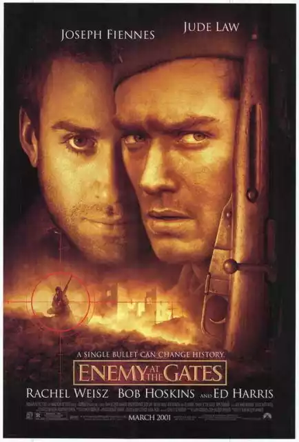 AFFICHE DE FILM ENEMY AT THE GATES 27x40 Jude Law Ed Harris Joseph Fiennes Rachel