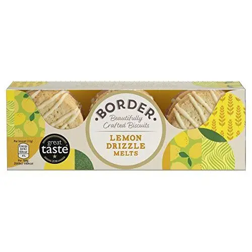 Border Lemon Drizzle Melts Family Biscuits, 150 g x 3 Packs