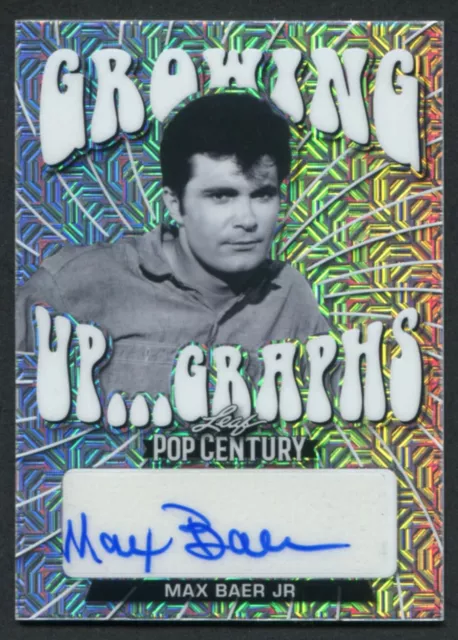 2022 Leaf Pop Century MAX BAER Jr. Growing Up Graphs SILVER MOJO AUTOGRAPH #7/10