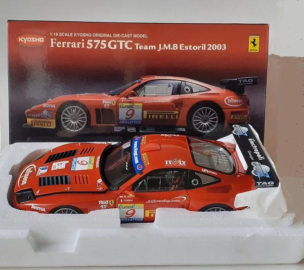 Ferrari 575 GTC Spa Francorchamps 2004 #11 – Kyosho 1/18, état Neuf, Giesse