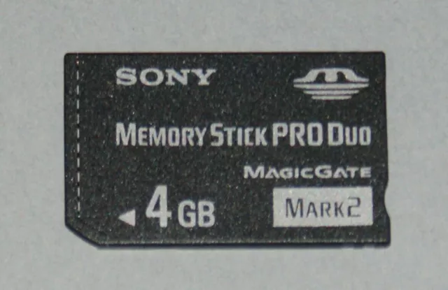 4GB Official Sony Memory Stick Pro Duo Mark 2 PSP Memory Card - Genuine