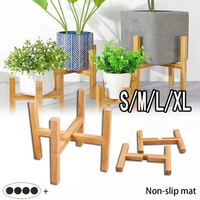 Porte-étagère pour plantes en bambou idéal pour petites plantes et plantes en