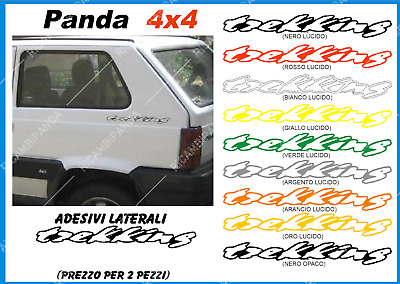 FIAT PANDA 4x4 ADESIVO STICKER LATERALI TREKKING MONOCOLORE COLORI COME FOTO 2pz
