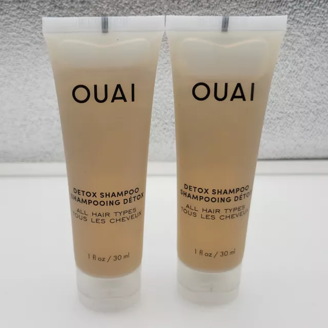 Lot of 2 OUAI Detox Shampoo (1 oz/30mL Each) Travel/Mini Size Brand NEW & Sealed