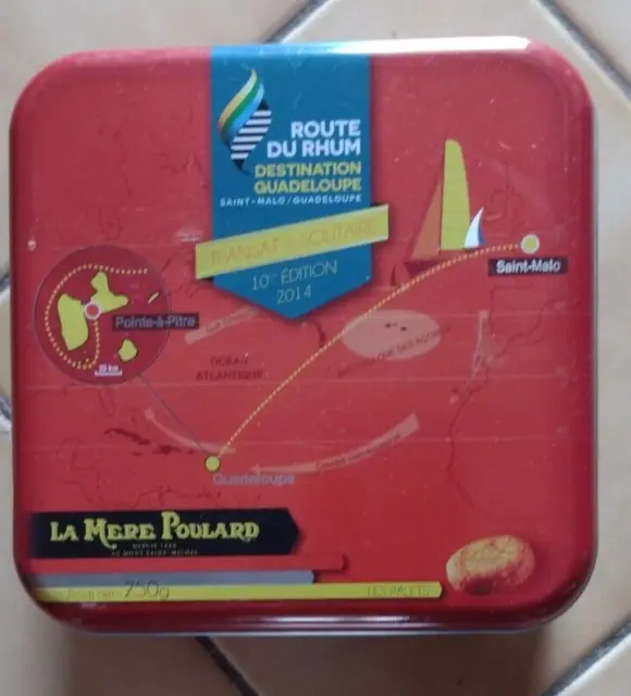 Boîtes métallique vides de biscuits « route du Rhum » 2014