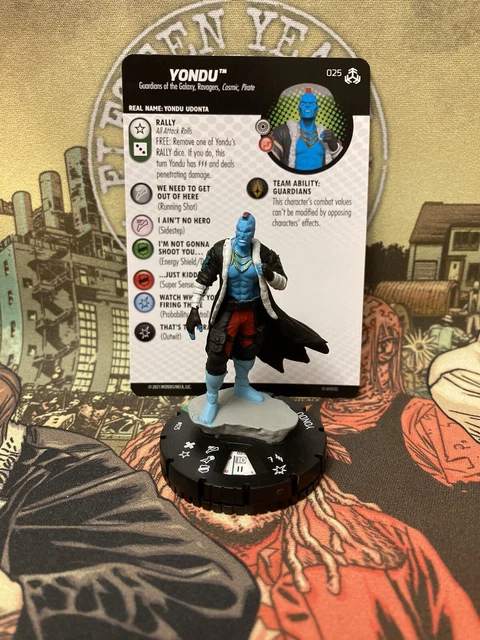 Yondu 025 Uncommon Figure W/Card War Of Realms Heroclix Marvel