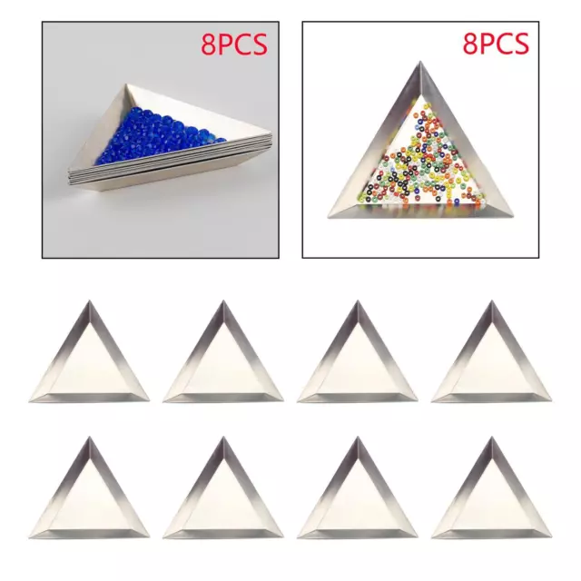 8Pcs Triangle Sorting Trays Bead Sorting Storage Plates Trays Decorative Decor