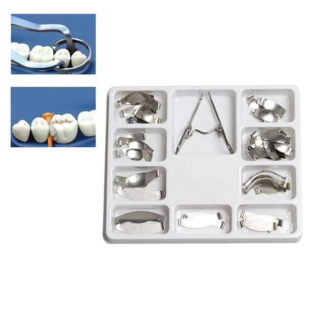 Kit Universel De Matrices Dentaires 36 Pièces Avec Clips - Pour Laboratoire, Neuf