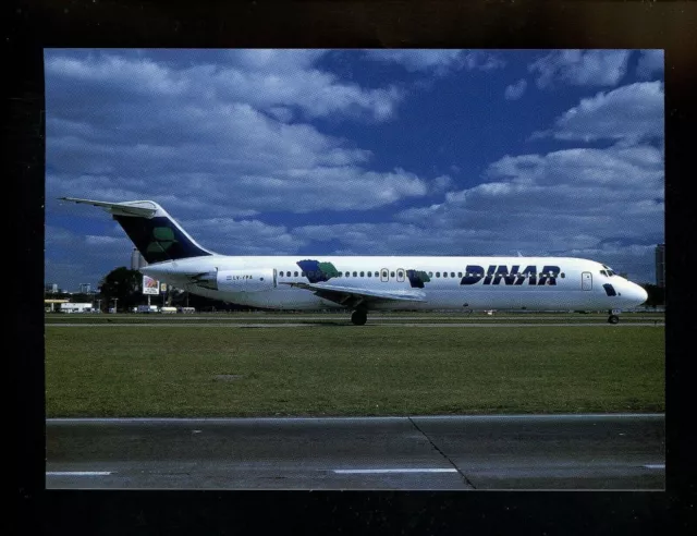 Aviation Airplane Airline postcard DINAR LINEAS AEREAS DC-9-41 LV-YPA OKC A393