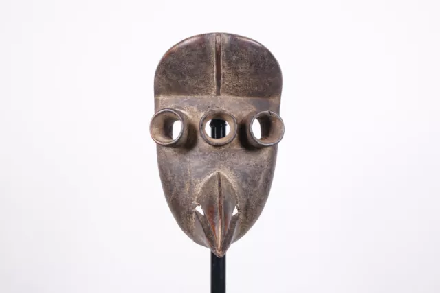 Grebo Bird Mask with Three Eyes 11" - Ivory Coast/Liberia - African Tribal Art