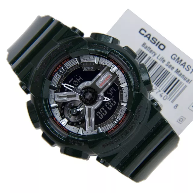 NEW Casio G-Shock Digital Analog Watch GMAS110MC-3A GREEN MULTI FUNCTION