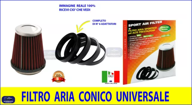 Filtro Aria Sportivo Auto Universale Fiat Panda 141 141A Cono Aspirazione da set